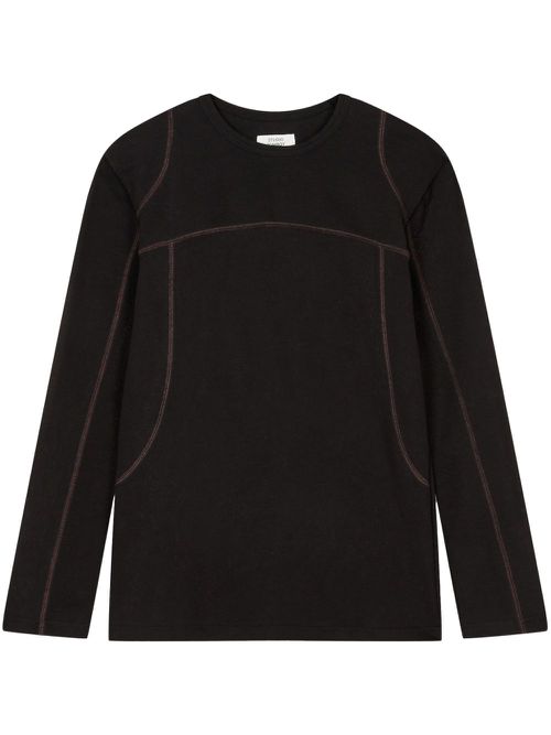 Seam detailing sweatshirt - Black