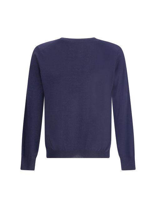 Ultrafine Virgin Wool Sweater — Navy
