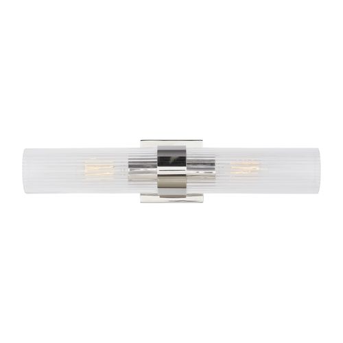 Visual Comfort Studio Geneva 2-Light Bathroom Vanity Light in Polished Nickel by Chapman & Myer