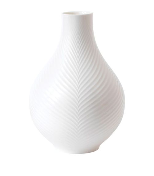 White Folia Bulb Vase (23Cm)