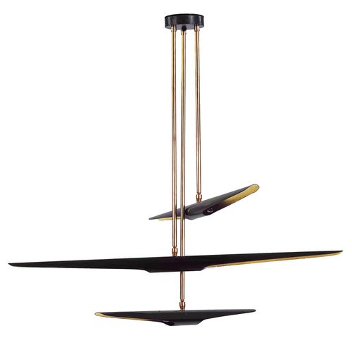 Blackened Steel Chandelier from the Concorde Collection