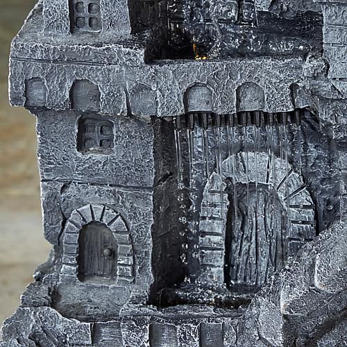 "36.5""H Mystical Gothic Castle Sculptural 4-Tier Outdoor Floor Fountain"