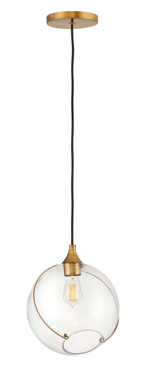 Heritage Brass LED Pendant from the Skye Collection