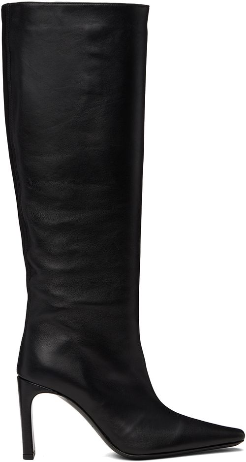 Staud Black Wally High Heel Tall Boots