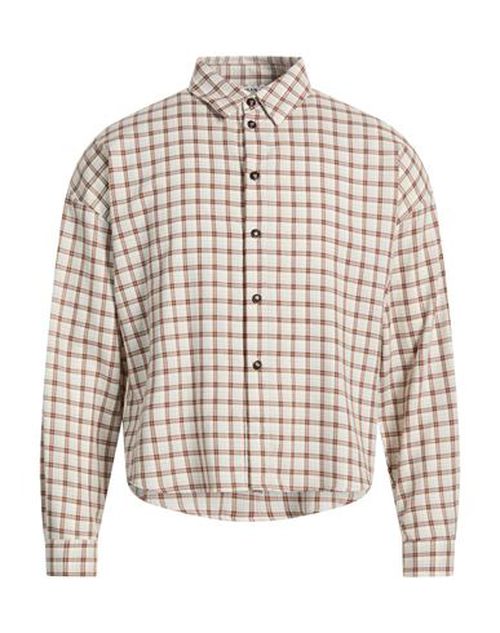 Man Shirt Light brown Size 40 Cotton, Wool