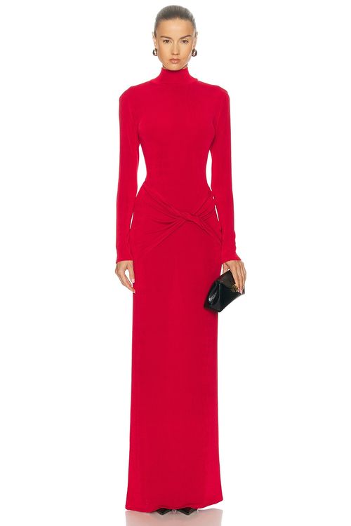 MARIANNA SENCHINA Antonia Dress in Ruby Red - Red. XS also in L
