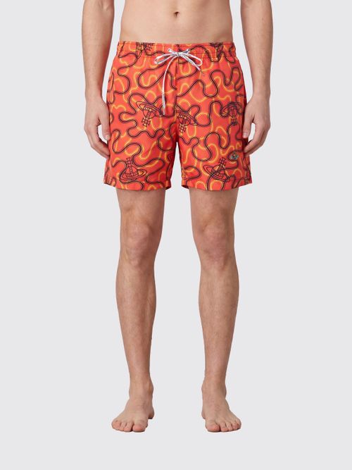 Orb Monogram Polyamide Swimming Trunks with Elasticated Waist