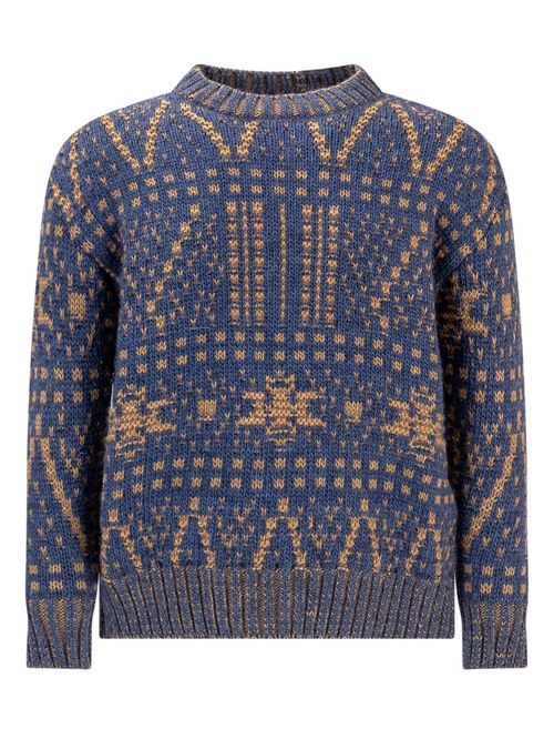 Kids Blue Jacquard Sweater