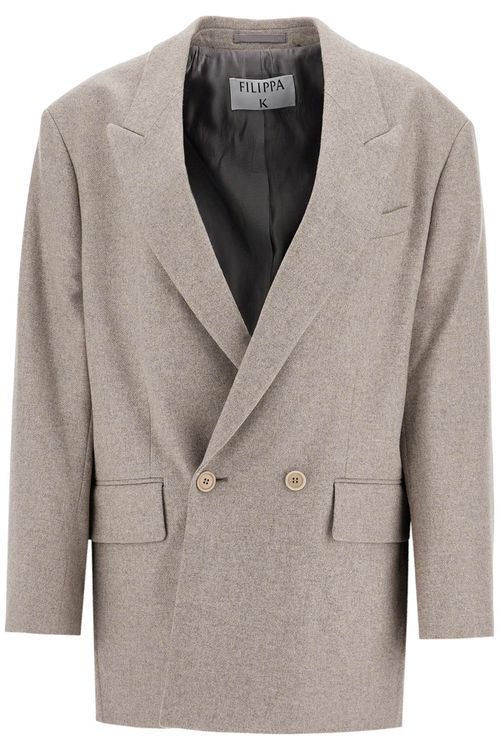 Blazer Doppiopetto In Flanella