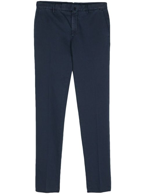 Twill tapered-leg trousers - Blue