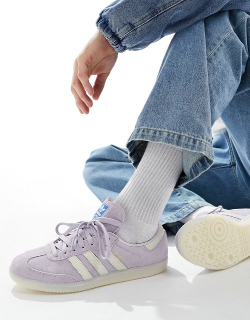 Samba sneakers in chalk and lilac-Purple