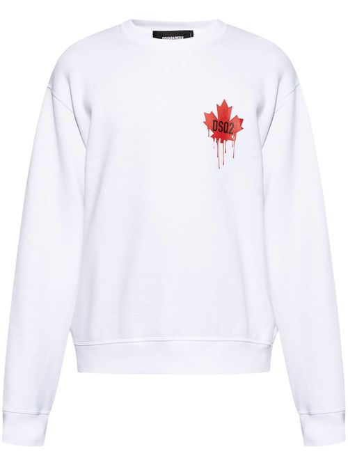Logo-print cotton shirt - White