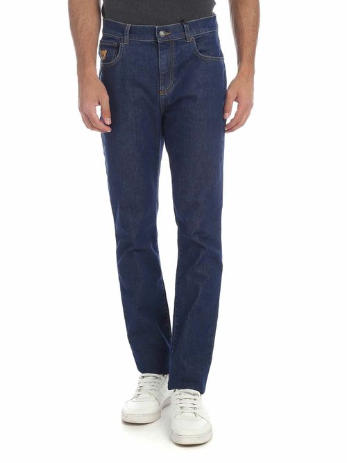Blue jeans with Teddy Bear