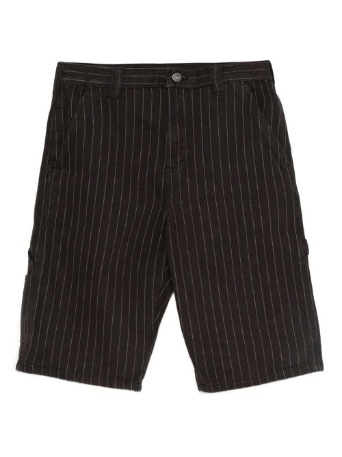 Service Carpenter pinstripe cotton shorts - Black