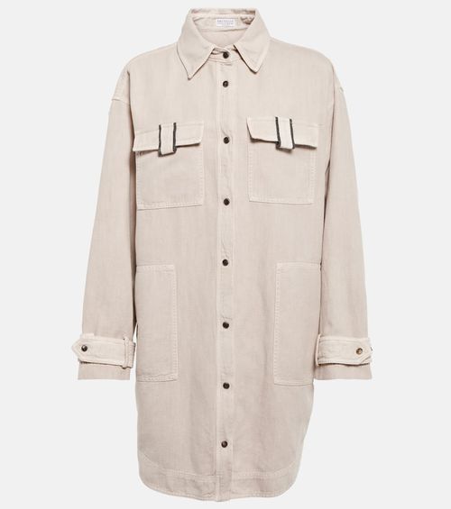 Cotton and linen overshirt