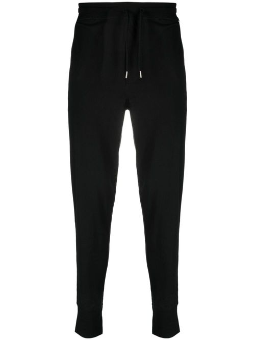 Signature stripe-trim cotton track pants - Black