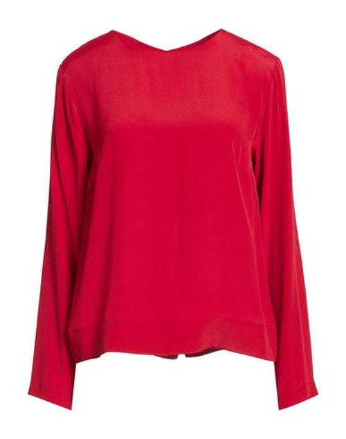 Woman Top Red Size 12 Acetate, Silk