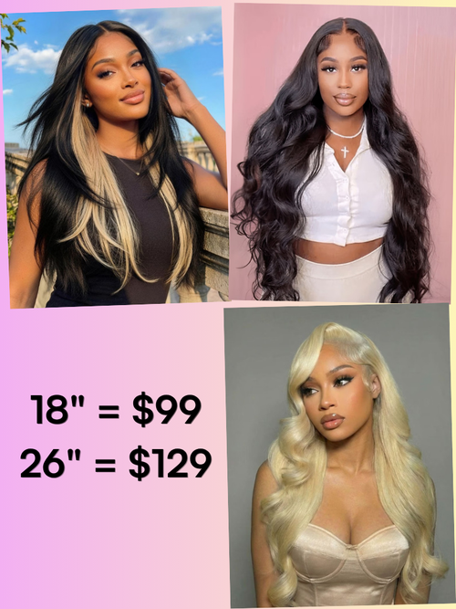 All Wigs 70% OFF : 7x5 Bye Bye Slip Wig | Full Lace Wig | 4x4 Pre Cut Lace Closure Wig