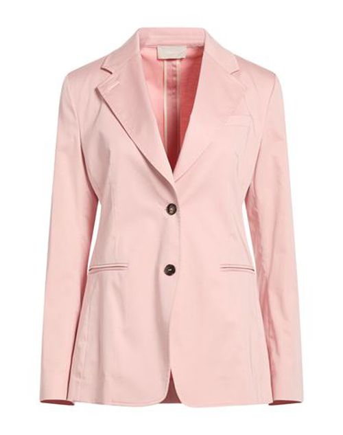 Woman Blazer Pink Size 10 Cotton, Elastane