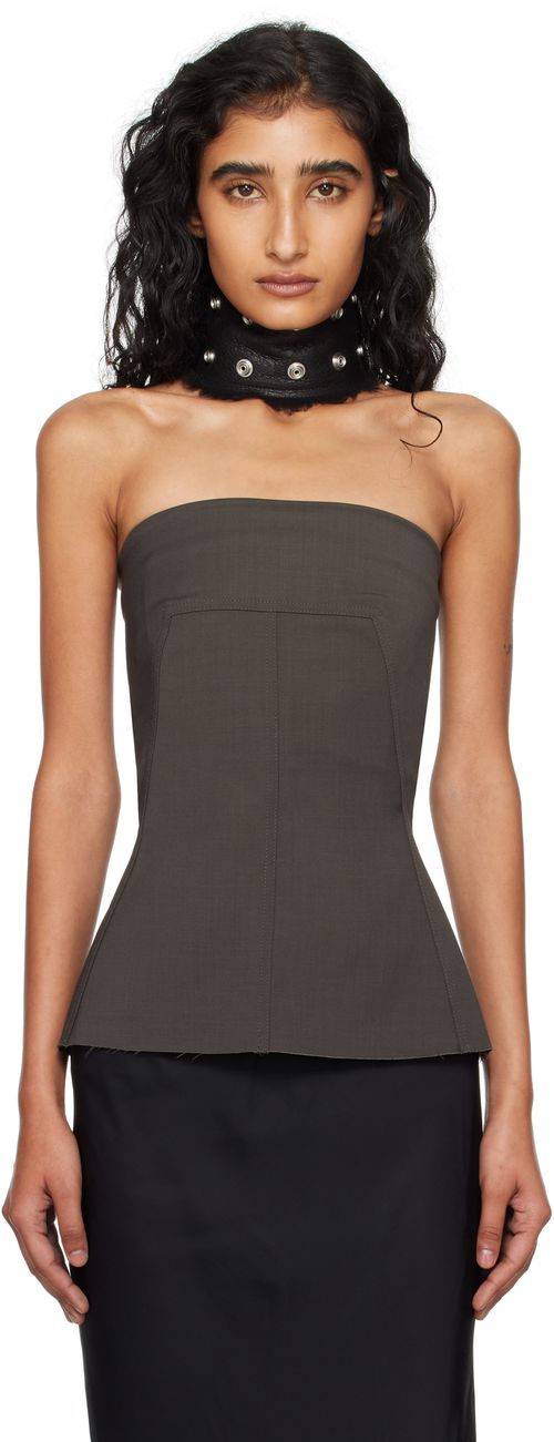 Gray Concordians Bustier Top