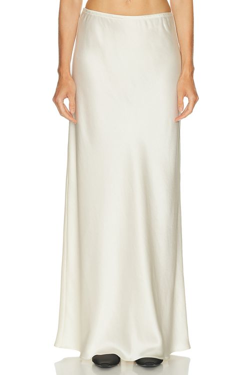 LESET Barb Bias Skirt in Creme - Ivory. XS also in L