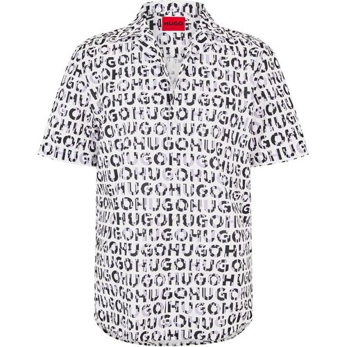 Hugo Mens Short Sleeve Shirt in Purple - Sma