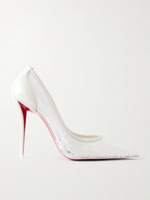 Miss Z Mesh 100mm Lace Stiletto Heel Pumps