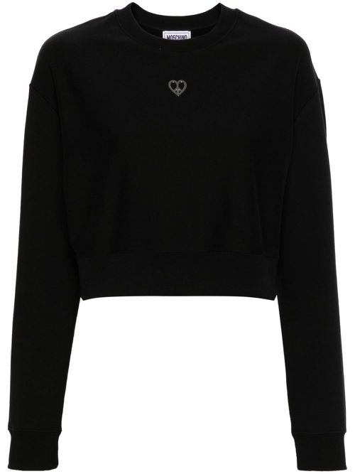 Heart-plaque sweatshirt - Black