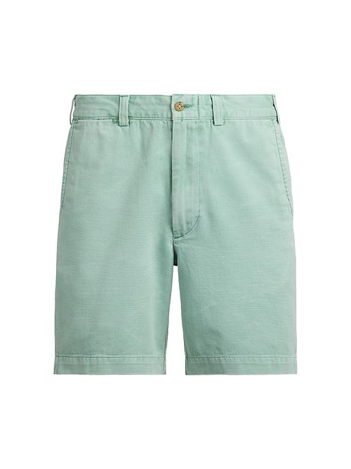 Men's Montauk Flat-Front Cotton Shorts - Celedon