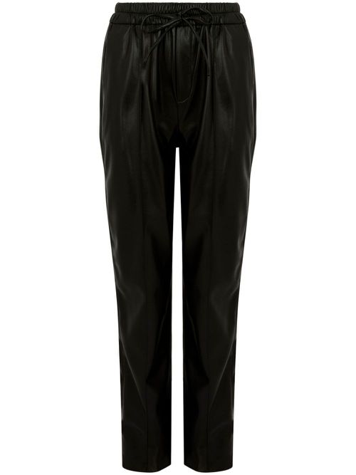 Faux-leather pants - Black