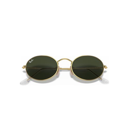 Ray-Ban Oval Metal Sunglasses Arista Gold Frame Green Lenses 54-21