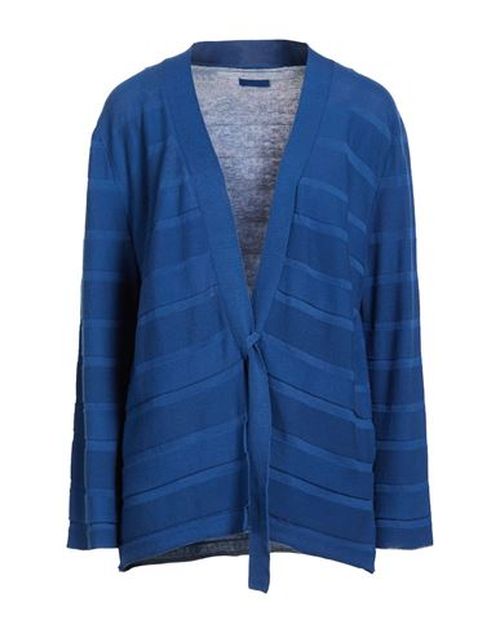 Woman Cardigan Blue Size L Cotton