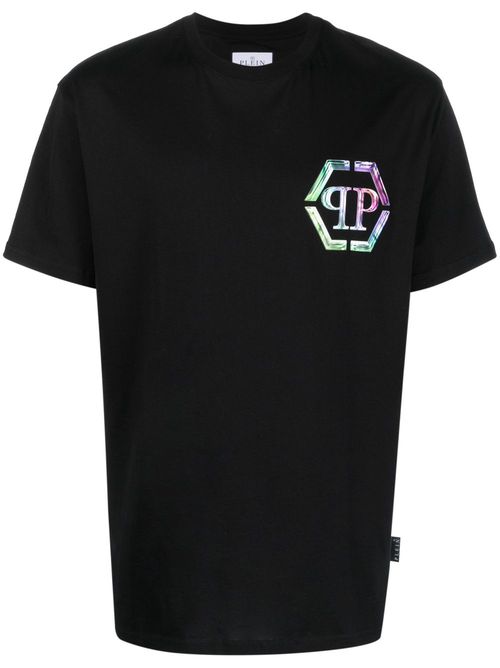 SS PP Glass logo-print T-shirt - Black