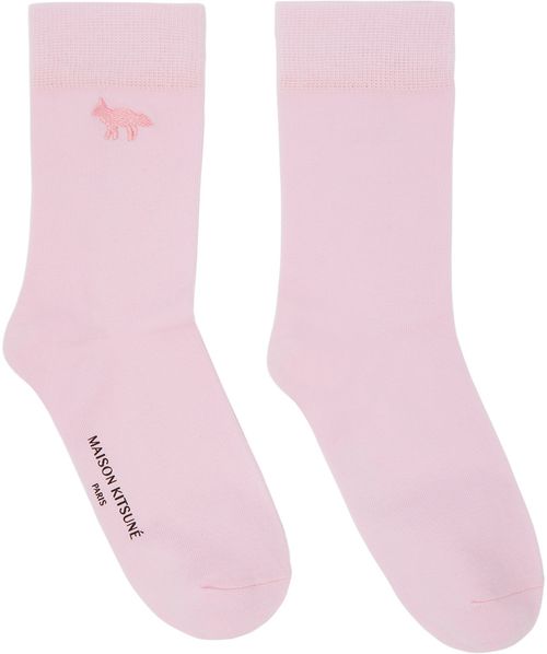 Pink Profile Fox Socks