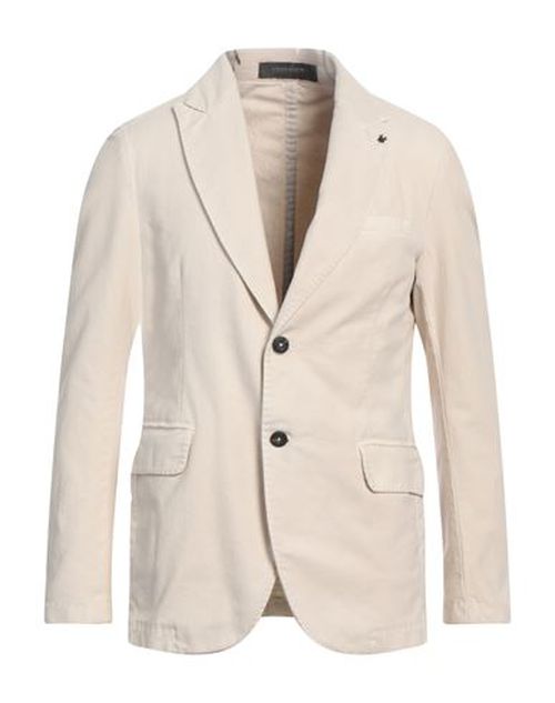 Patrizio Piscaglia Man Blazer Beige Size 38 Cotton, Elastane