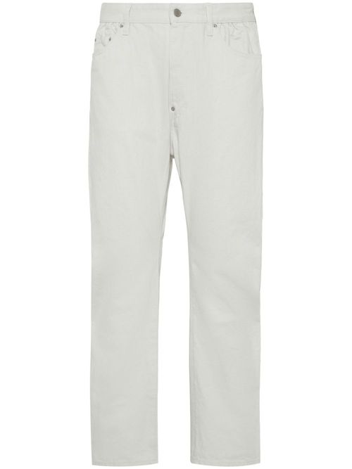Cotton straight jeans - White