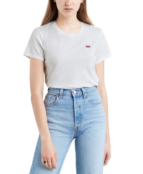 Women's The Perfect Crewneck Cotton T-Shirt - White