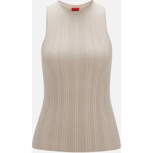 Hugo Boss Women's Sharimana Top - Cream - Size: 10