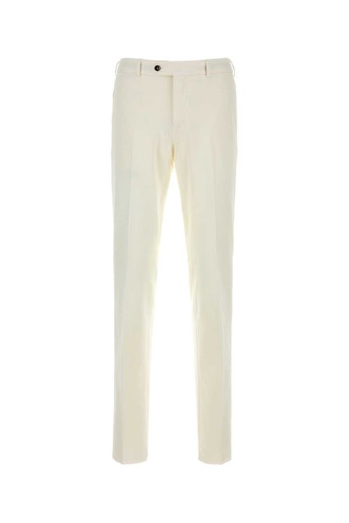 Stretch Cotton Blend Joggers — White