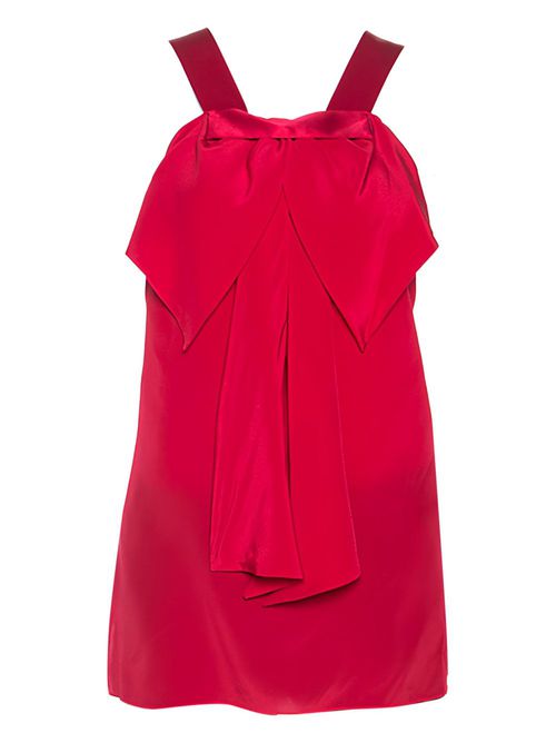 Pre-owned bow-detail sleeveless top - Red