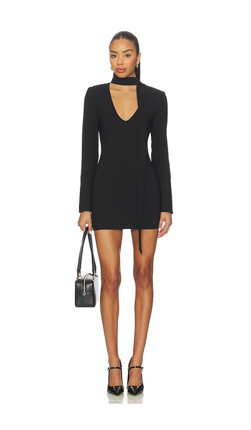 ALL THE WAYS Diana Mini Dress in Black. XS also in L, M, S