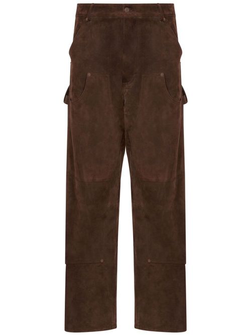 Suede trousers - Brown