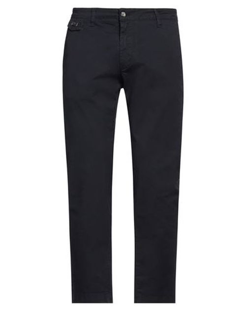 Man Pants Navy Size 40 Cotton, Elastane