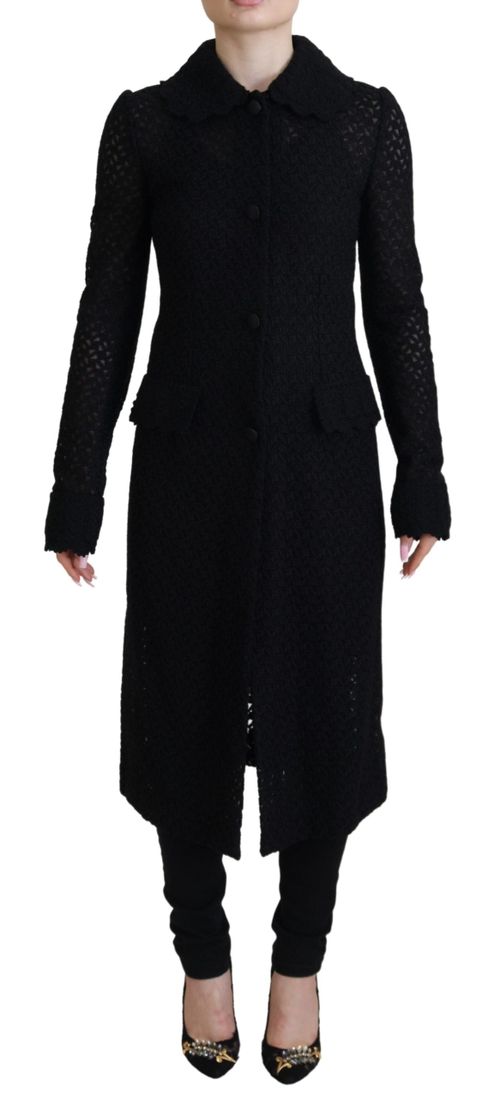 Button-Down Knit Blazer — Black