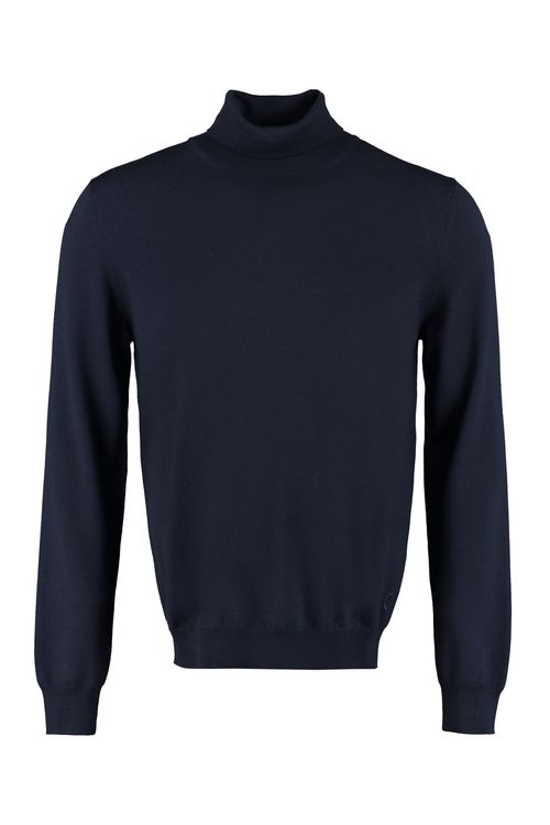 The (alphabet) Extra-Fine Wool Turtleneck Sweater with Ribbed Edges