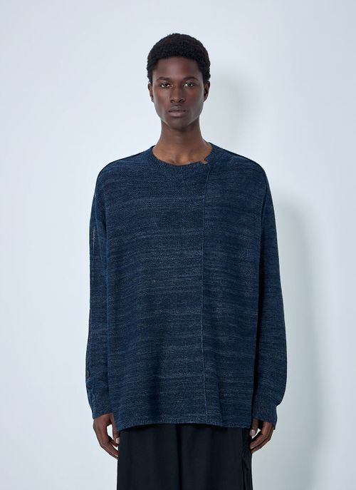 7g 2ply Pallarel Yarn Button Detail Sweater