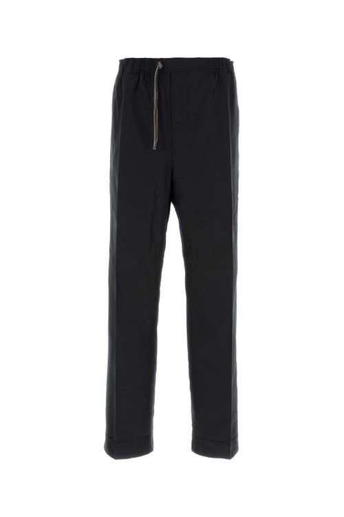 Cotton Nylon Silk Trousers — Blue