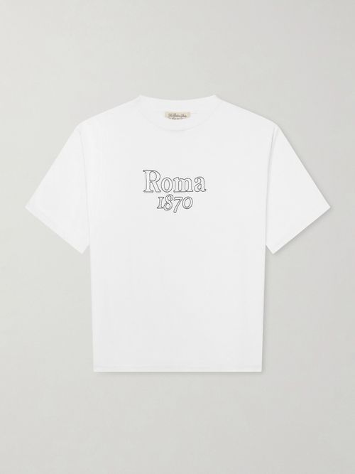 Roma 1870 Embroidered Cotton-Jersey T-Shirt