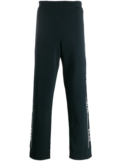 Logo-tape track pants - Blue