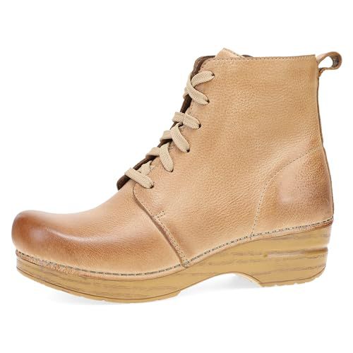 Dansko Sigourney Classic Stapled Clog in Lace-Up Boot Style for Women